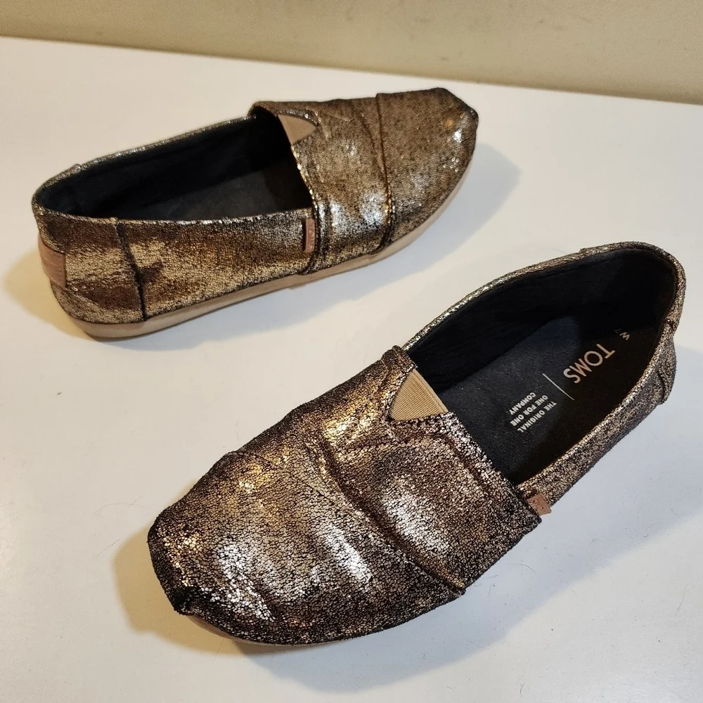 Toms Women's Flat Glitter Espadrilles size 7